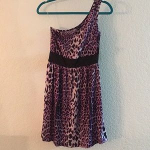 Purple cheetah print dress